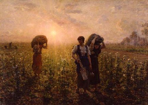 Jules Breton The End of the Working Day china oil painting image